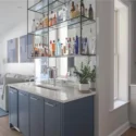 Custom wet bar in a row home remodel in Logan Circle, Washington DC.