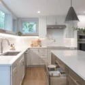 Chef's kitchen at the heart of a whole home remodel in Garfield Park, Washington DC.