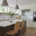 Custom kitchen in a historic district whole home remodel in Garfield Park, Washington DC.