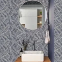 Custom powder room in a three-level rear addition remodel in Eastern Market, Washington DC.