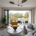 Open living space in a whole home remodeling project at the Wharf, Washington DC.